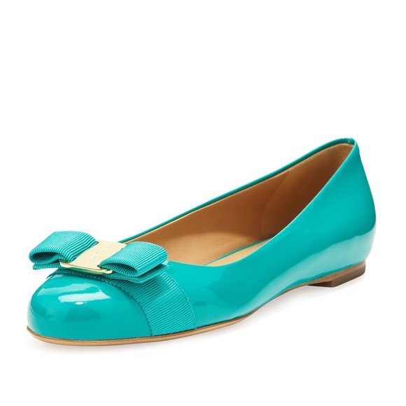 FERRAGAMO Salvatore MARINA PATENT BALLET VERNIS - Picture 8 of 10